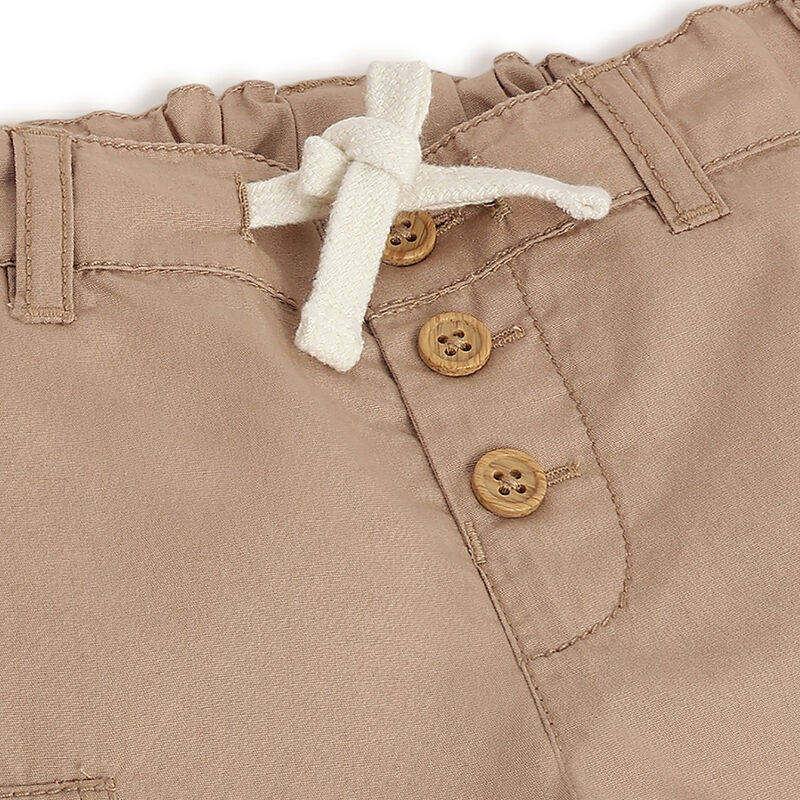 Boys Medium Brown Solid Trouser image number 2
